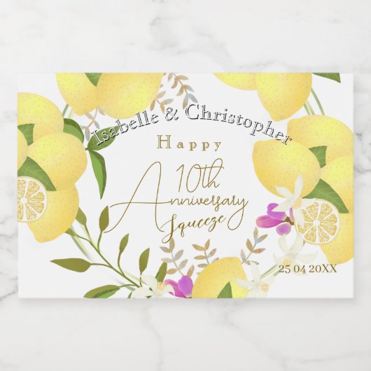 Lemon Squeeze スパークリングワインラベル (シングルラベル)