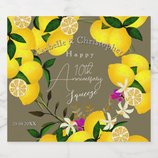 Lemon Squeeze  スパークリングワインラベル (シングルラベル)