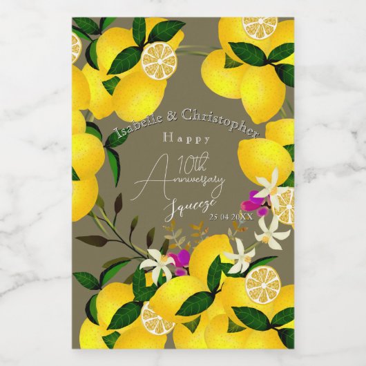 Lemon Squeeze  ワインラベル (シングルラベル)