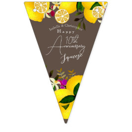 Lemon Squeeze 10th Wedding Anniversary バンティングフラッグ