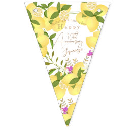 Lemon Squeeze White バンティングフラッグ