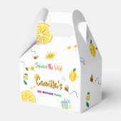 Lemon Summer Theme Kids Birthday  フェイバーボックス (裏面サイド)