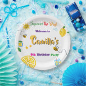 Lemon Summer Theme Kids Birthday  ペーパープレート (パーティー)