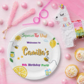 Lemon Summer Theme Kids Birthday  ペーパープレート (パーティー)