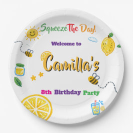 Lemon Summer Theme Kids Birthday  ペーパープレート
