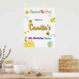 Lemon Summer Theme Kids Birthday  ポスター