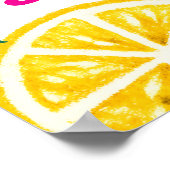 Lemon Summer Theme Kids Birthday  ポスター (角)
