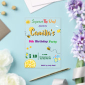 Lemon Summer Theme Kids Birthday Invitation Card アクリル招待状 (インサイチュ (ウェディング))