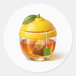 Lemon Tea Glass Sticker ラウンドシール