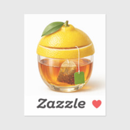 Lemon Tea Illustration Vinyl Sticker シール