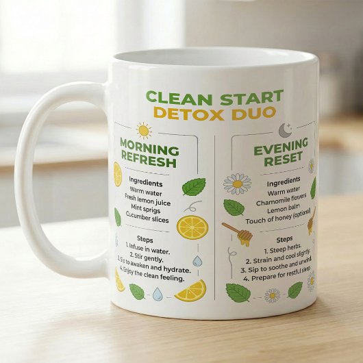 Lemon Tea Reset Duo Morning & Night Recipe コーヒーマグカップ
