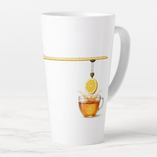 Lemon Tea Under Construction – 17oz Latte Mug カフェラテマグ (右アングル)