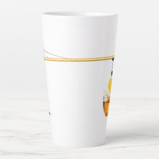 Lemon Tea Under Construction – 17oz Latte Mug カフェラテマグ (正面)