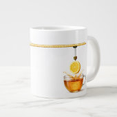 Lemon Tea Under Construction – Jumbo Mug for True  ジャンボコーヒーマグカップ (正面右)