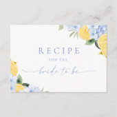 Lemon Theme Bridal Shower Recipe Request エンクロージャーカード (正面)