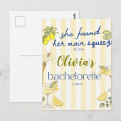 lemon theme she found her main squeeze yellow  ポストカード (正面/裏面)