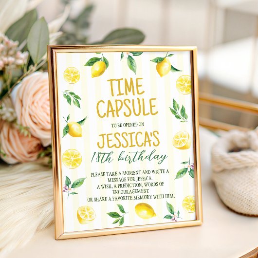 Lemon Theme Time Capsule Table Sign 台座サイン