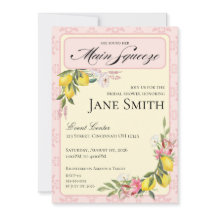 Lemon Themed Bridal Shower Invitation