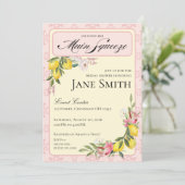 Lemon Themed Bridal Shower Invitation 招待状 (スタンド正面)