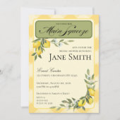 Lemon Themed Bridal Shower Invitation 招待状 (正面)