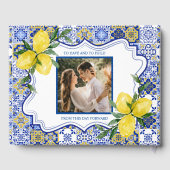 Lemon-Themed Mediterranean Tile Wedding ゲストブック (裏面)