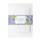 Lemon-Themed Mediterranean Tile Wedding 招待状ベリーバンド (正面例)