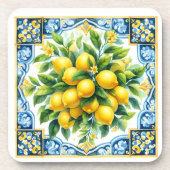 Lemon Tile Plastic Coaster Set コースター (正面)
