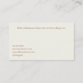 Lemon Tree Business Card Nutrional Therapist 名刺 (裏面)