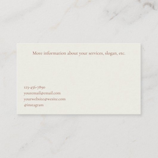 Lemon Tree Business Card Nutrional Therapist 名刺 (裏面)