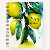 Lemon Tree Custom Text Recipe Book ノートブック (正面)