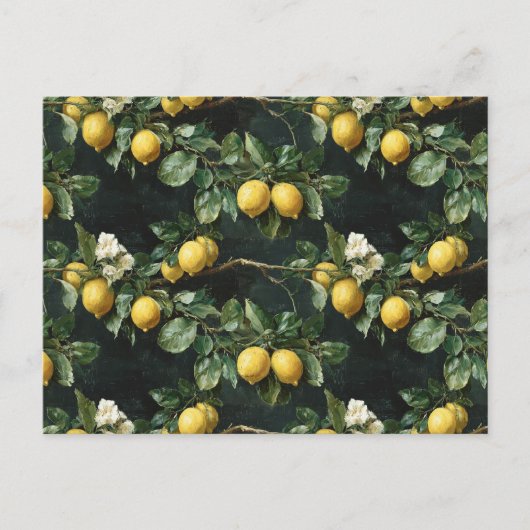 Lemon Tree Seamless Pattern ポストカード (正面)