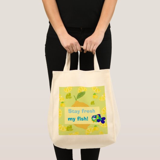 Lemon Vibes Tote Bag トートバッグ (正面(商品))