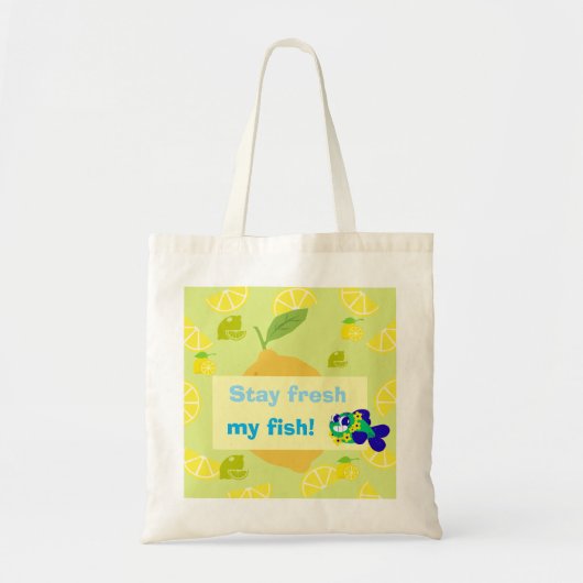 Lemon Vibes Tote Bag トートバッグ (正面)
