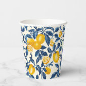 Lemon Vintage Retro Victorian Pattern  紙コップ (裏面)