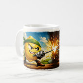 Lemon vs Coffee Duel Mug – FunnClassic Mug, 325 ml コーヒーマグカップ (正面左)