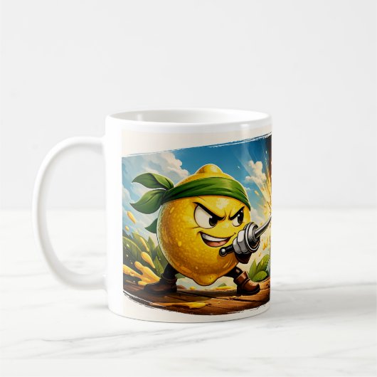 Lemon vs Coffee Duel Mug – FunnClassic Mug, 325 ml コーヒーマグカップ (左)