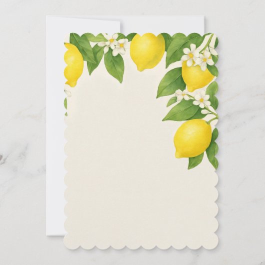 Lemon Watercolor 25th Wedding Anniversary  招待状 (裏面)