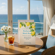 Lemon Watercolor 25th Wedding Anniversary 