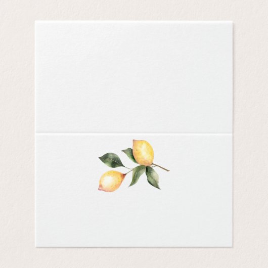 Lemon Watercolor wedding place cards (外部フラット)