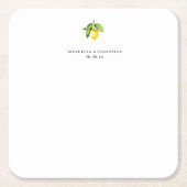 Lemon Wedding スクエアペーパーコースター (正面)