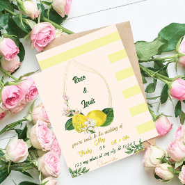 Lemon wedding invitation in bright colors 招待状