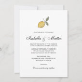 Lemon Wedding Invitation with QR Code | Amalfi  招待状 (正面)