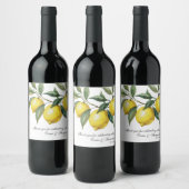 Lemon Wedding Mediterranean Citrus ワインラベル (ボトル)