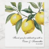 Lemon Wedding Mediterranean Citrus ワインラベル (シングルラベル)