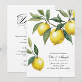 Lemon Wedding | Mediterranean Citrus 招待状 (正面/裏面)