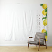 Lemon Wedding Photo Backdrop. Rustic Citrus Garden タペストリー (インサイチュ(横))