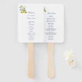 Lemon Wedding Program Hand Fan ハンドファン (正面&裏面)