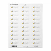 Lemon Wedding Return Address Label | Amalfi Coast  ラベル (フルシート)