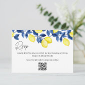 Lemon Wedding RSVP QR Code (スタンド正面)