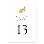 Lemon Wedding Table Number | Amalfi Coast Wedding  テーブルナンバー (裏面)